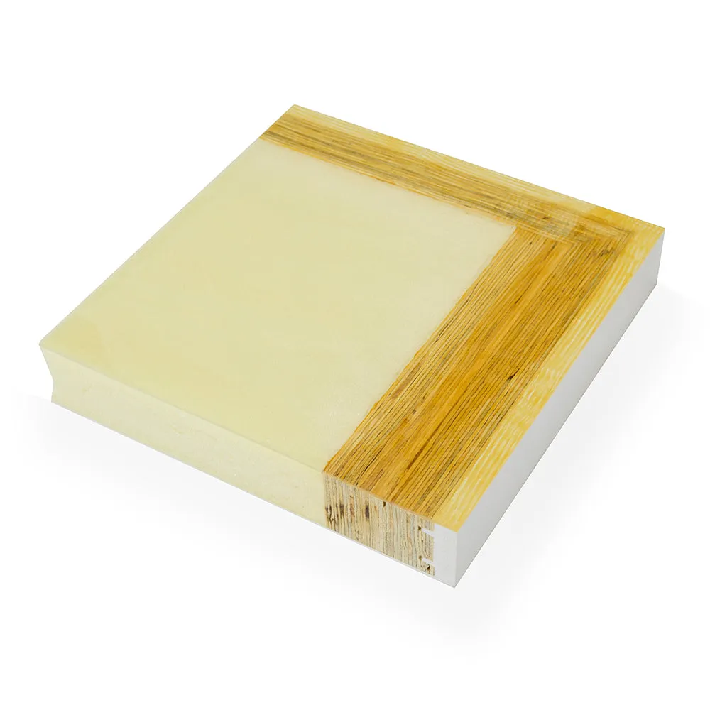 Steves & Sons Regency 36 in. x 96 in. 5L Modern Frosted Glass RHIS Autumn Wheat Stained Fiberglass Prehung Front Door, photo 4 of 4