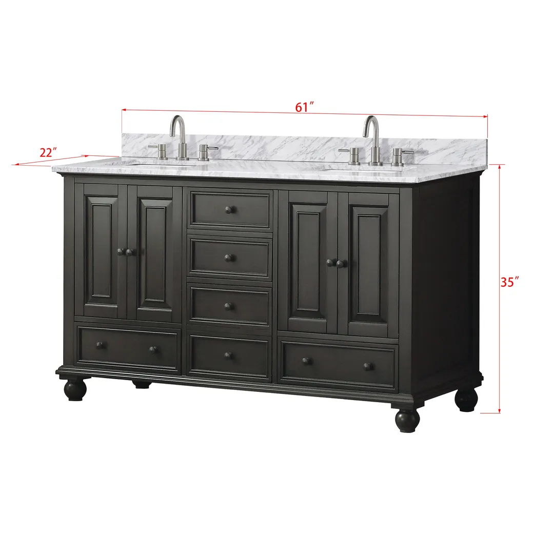 Avanity Thompson 60-in Charcoal Glaze Bathroom Vanity Cabinet, photo 14 of 19