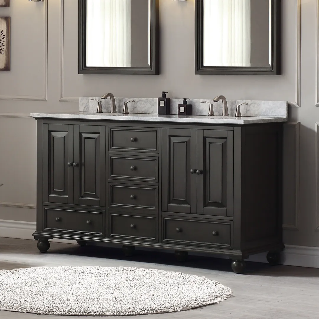 Avanity Thompson 60-in Charcoal Glaze Bathroom Vanity Cabinet, in a room, photo 19 of 19