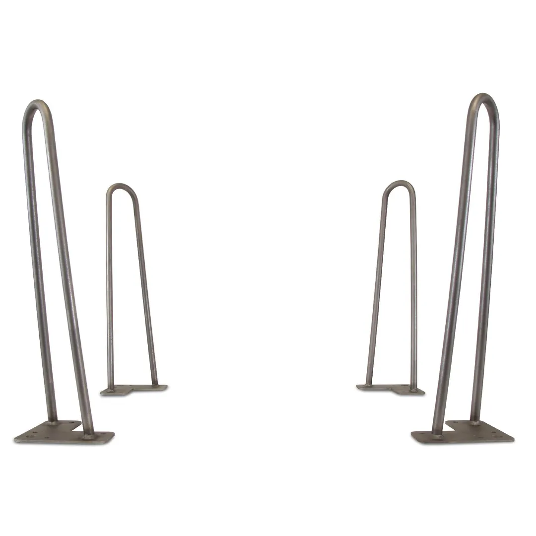 WEN 1/2 in. Diameter x 16 in. Mid‑Century Modern Raw Steel Hairpin Table Legs (4-Pack), photo 4 of 6