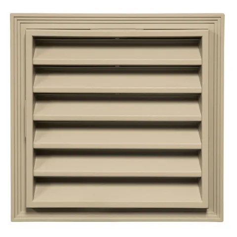 TopShield Vinyl Square Gable Vent 013 Light Almond
