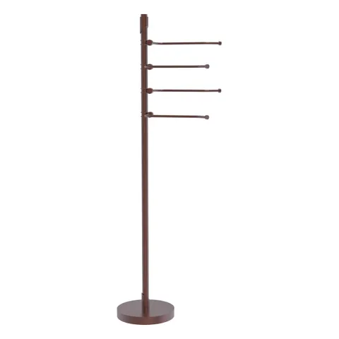 Floor Standing 49-in 4 Pivoting Swing Arm Towel Holder in Antique Copper