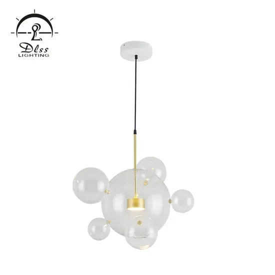 DLSS Lighting The Lovely Glass LED Chandelier Lamp for Living Room Pendant Light, in a room, photo 3 of 4