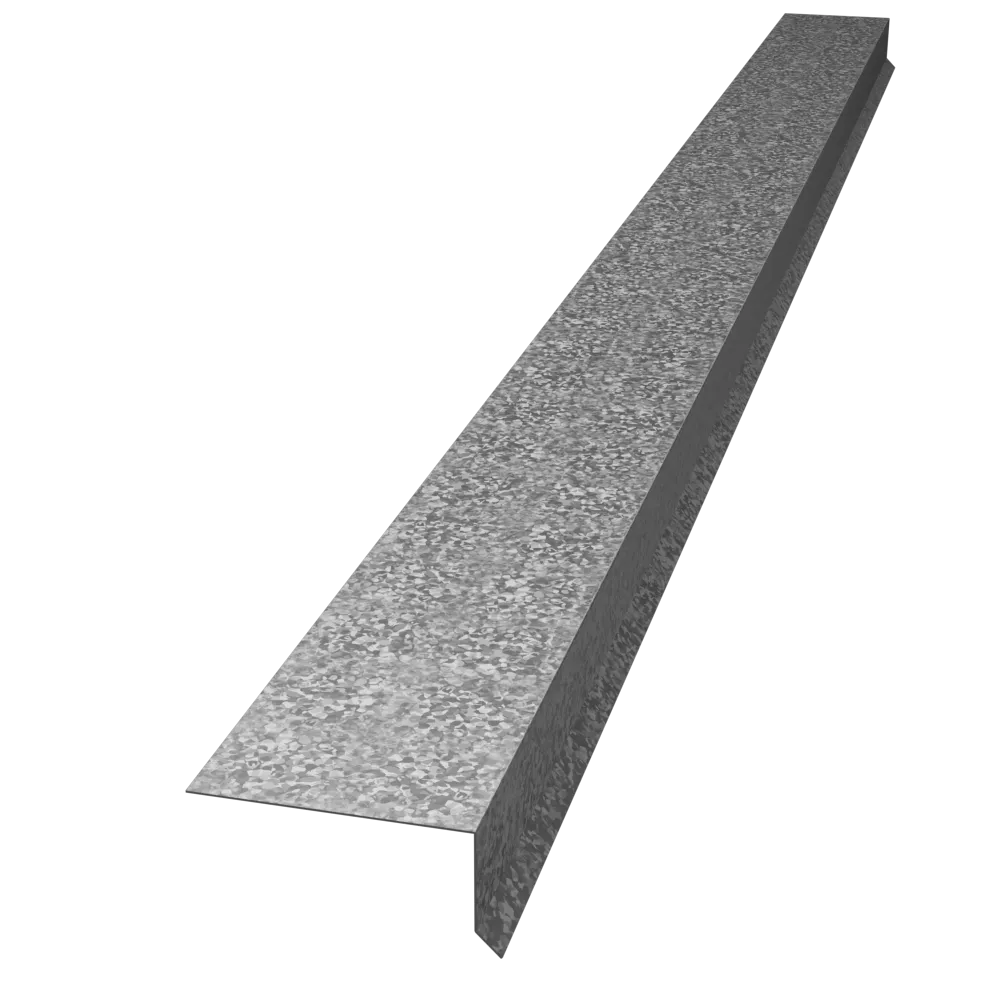 Able Sheet Metal 2" x 2" Grip Edge (Drip Edge) 28 Gauge Brown Steel Flashing, 10 ft, photo 2 of 2