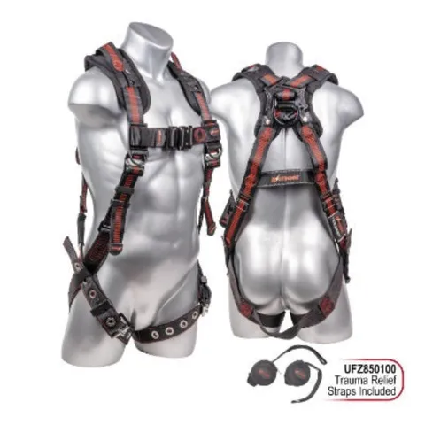 Kapture 5 Point Elite+ Full Body Harness - Dorsal D-Ring - QC Chest - Torso Adjusters - Tongue Buckle Legs & Shoulder Pads - All Sizes