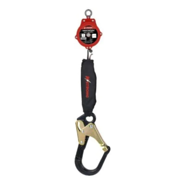 Kstrong Micron Self Retracting Lifeline - Lrg Aluminum Rebar Hook w/ Steel Gate - 6ft, photo 3 of 6