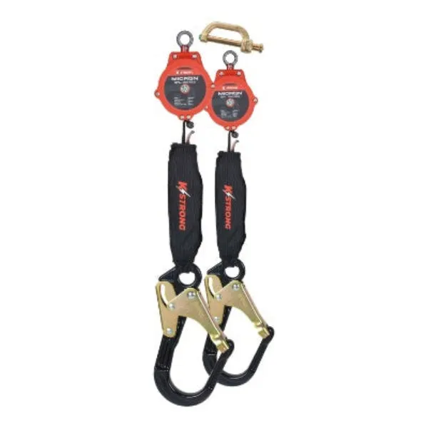 Kstrong Micron Self Retracting Lifeline - Lrg Aluminum Rebar Hook w/ Steel Gate - 6ft, photo 2 of 6