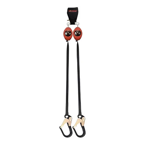 Brute Backer Self Retracting Lifeline - Leading Edge - Tie Back Webbing - Aluminum Rebar Hook - 8.5ft