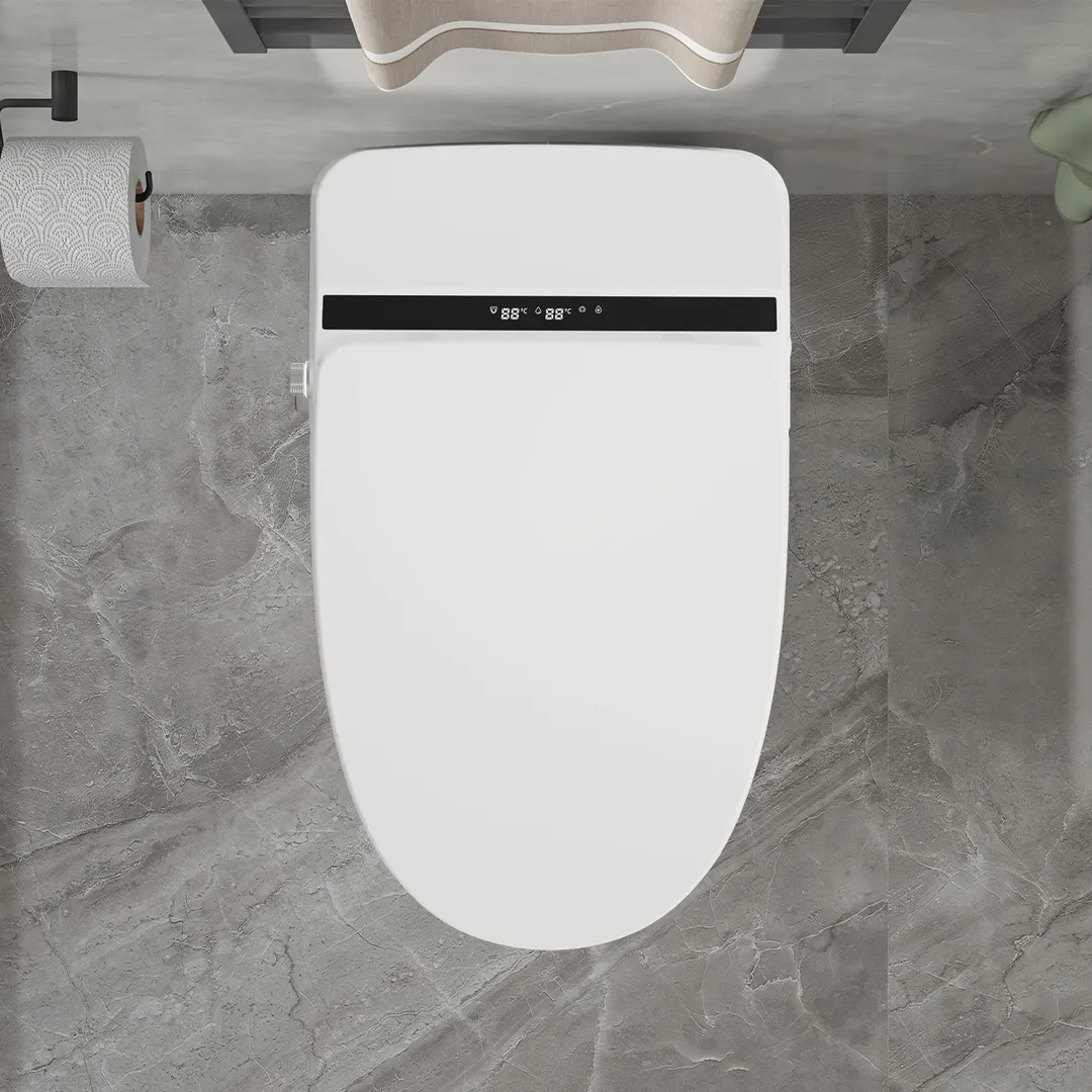 Vanity Art Elongated Smart Toilet Bidet, 1-Piece, 1.28 GPF, White, Auto Flush, Heated Seat, Air Drying, Remote Control, LED Display, photo 3 of 8