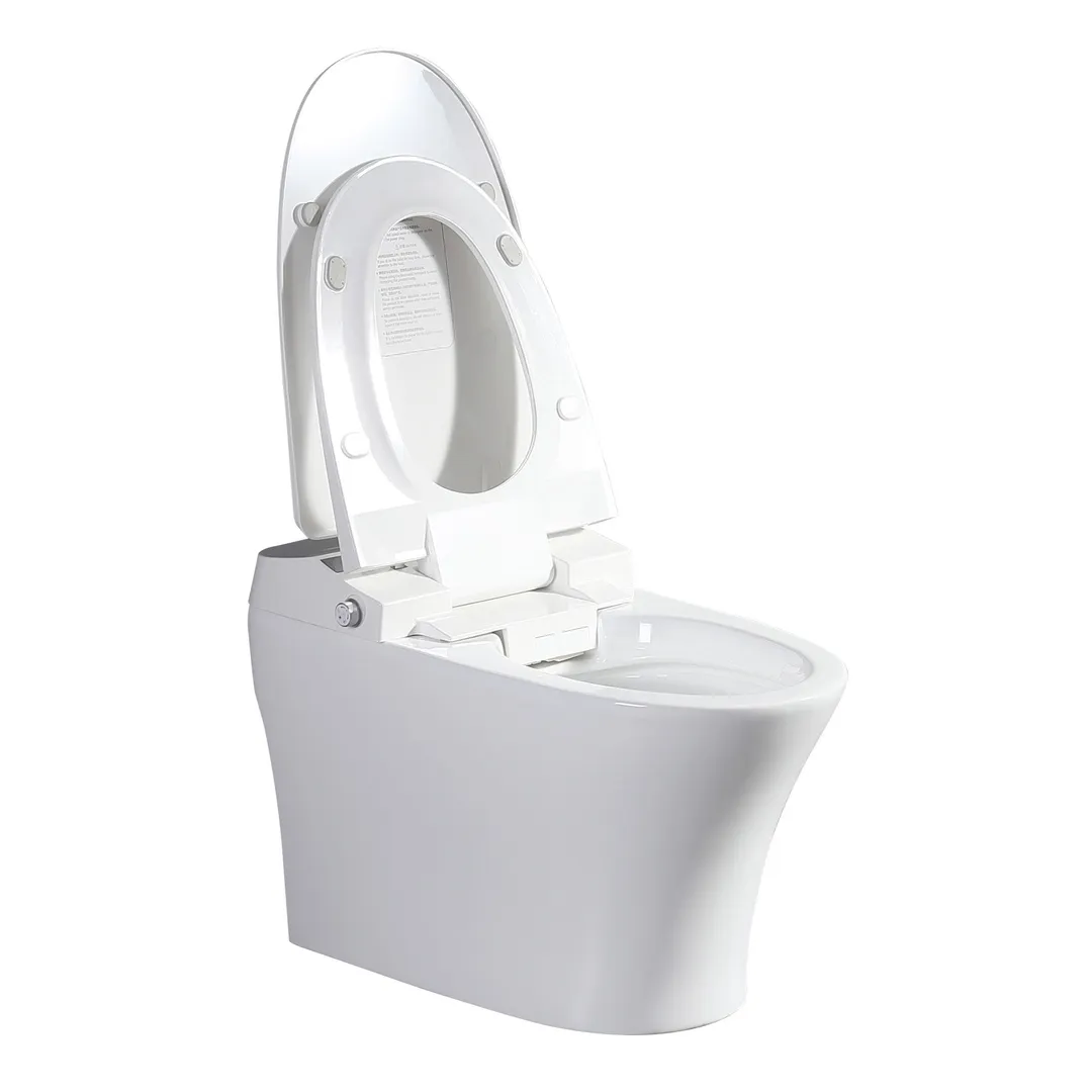 Vanity Art Elongated Smart Toilet Bidet, 1-Piece, 1.28 GPF, White, Auto Flush, Heated Seat, Air Drying, Remote Control, LED Display, photo 7 of 8