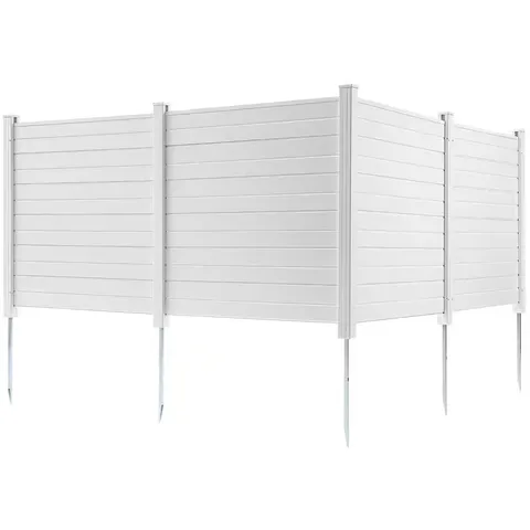 Outdoor Privacy Screens 50 × 50 in Air Conditioner Fence Pool Equipment Vinyl Privacy Fence 4-Panels