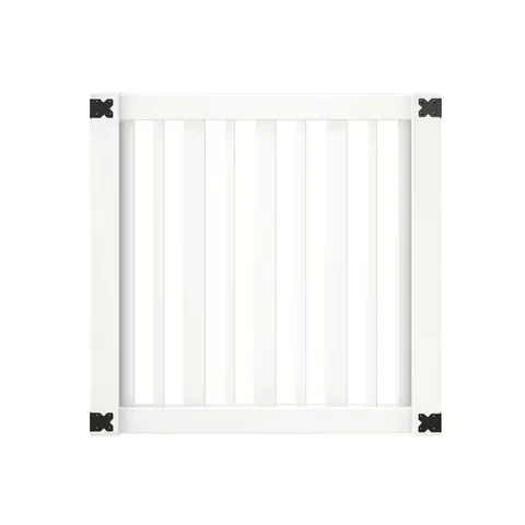 4 ft wide · 4 ft high White Vinyl Lafayette Fence Gate Kit