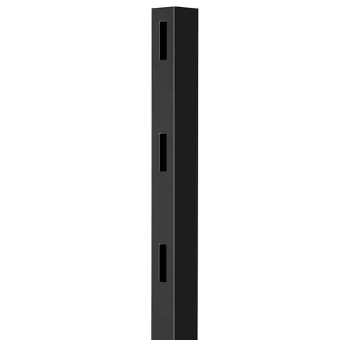 5 in × 5 in × 7 ft Black Vinyl Ranch 3-Rail End Post