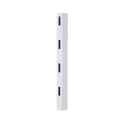 5 in × 5 in × 8 ft Vinyl White Ranch 4-Rail End Fence Post