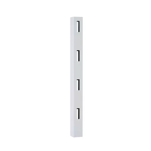 5 in × 5 in × 8 ft Vinyl White Ranch 4-Rail Line Fence Post