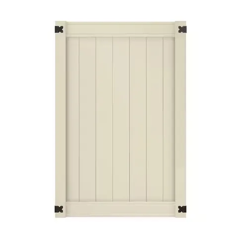 Pro Series 4 ft wide · 6 ft high Tan Vinyl Woodbridge Privacy Fence Gate