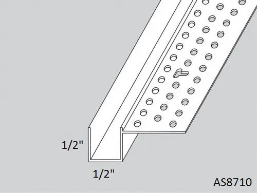 Trim-Tex AS8710 Architectural F Reveal Bead 1/2 in. x 1/2 in. PVC Drywall Trim, photo 2 of 2