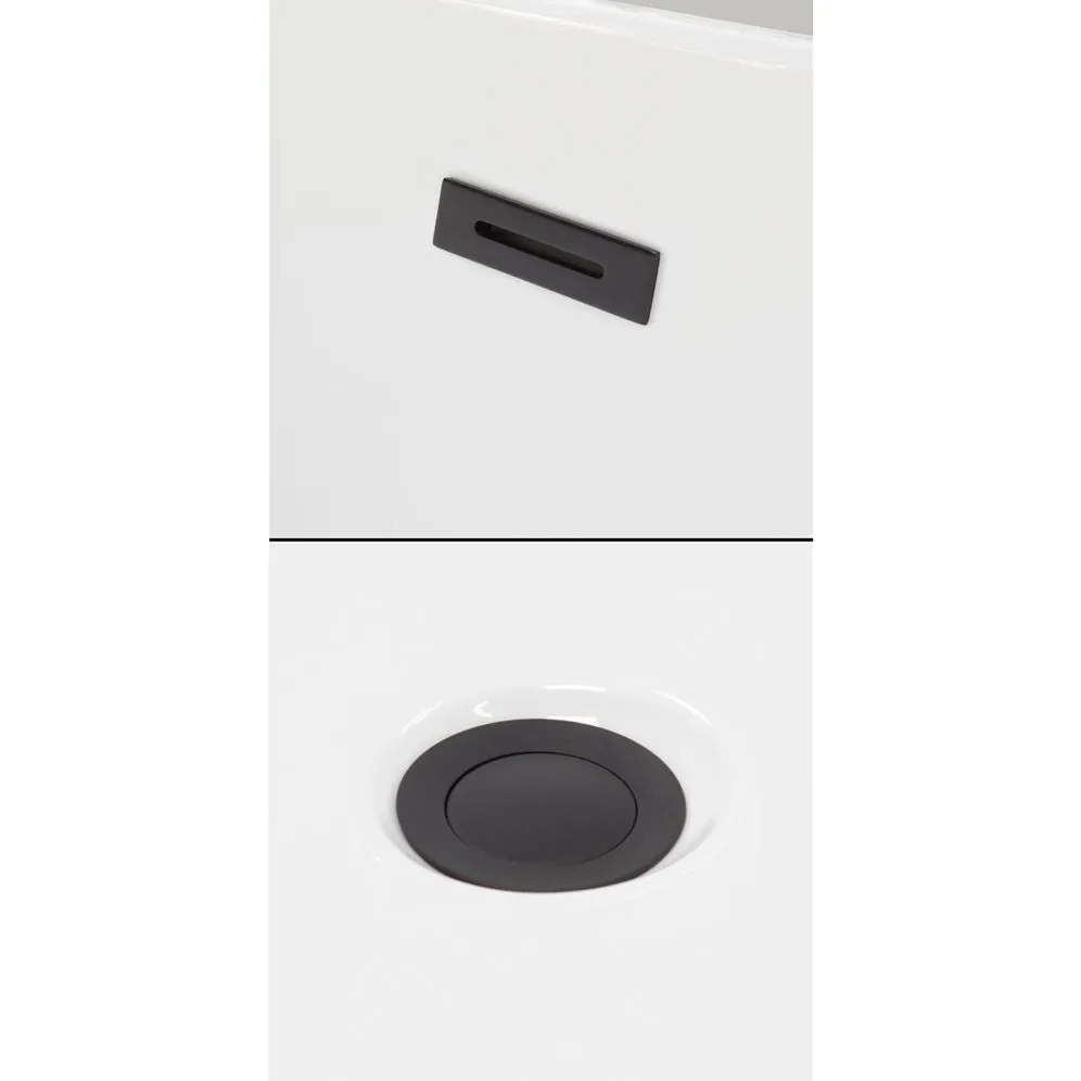 Wyndham Collection Rebecca 69.6 in. Acrylic Flatbottom Non-Whirlpool Bathtub in White with Brushed Nickel Trim, photo 3 of 9