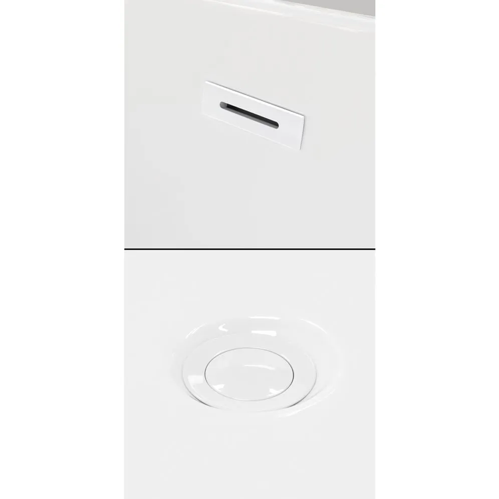 Wyndham Collection Rebecca 69.6 in. Acrylic Flatbottom Non-Whirlpool Bathtub in White with Brushed Nickel Trim, photo 9 of 9