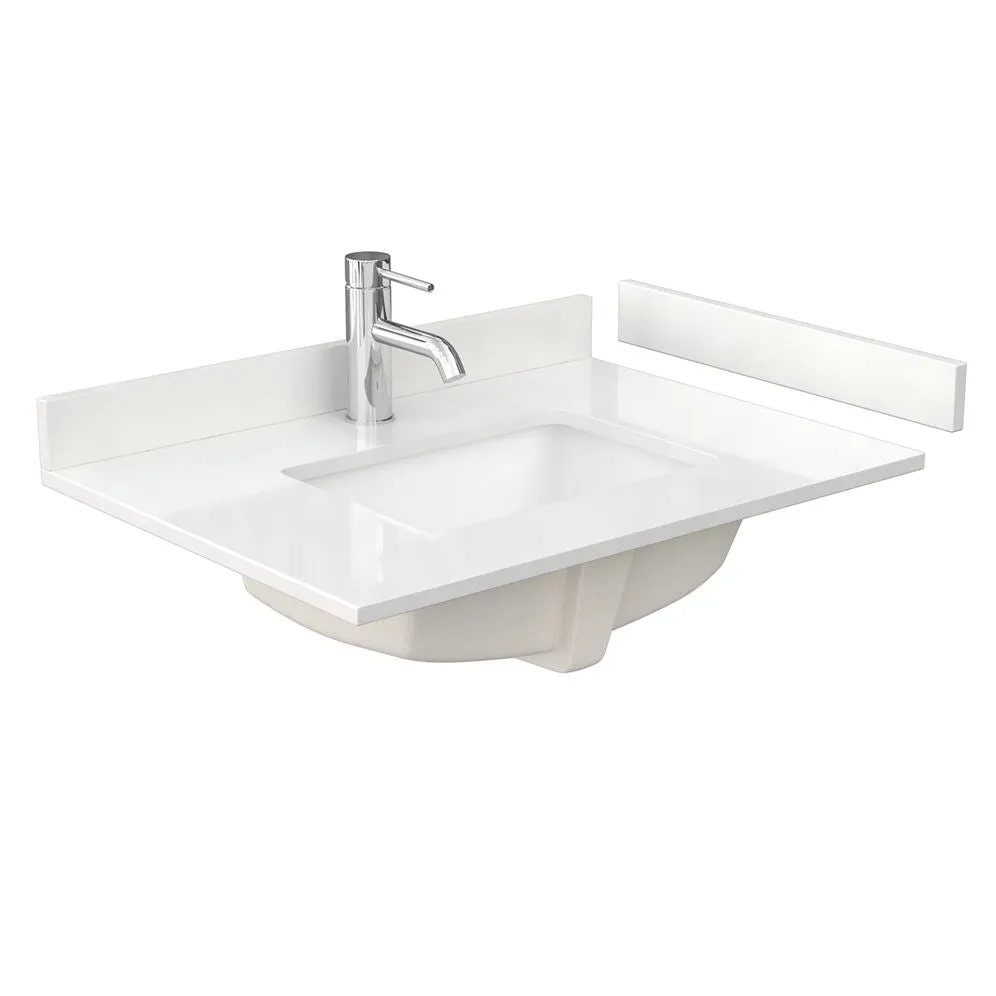 Wyndham Collection Sheffield 30-in Dark Gray Single Sink Bathroom Vanity with White Carrara Marble Top, photo 7 of 9