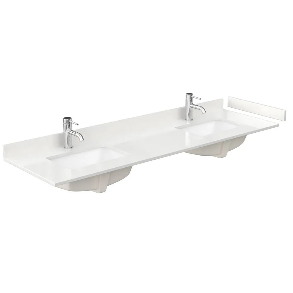 Wyndham Collection Sheffield 72-in Dark Gray Double Sink Bathroom Vanity with White Carrara Marble Top, Mirrors Included, photo 6 of 9