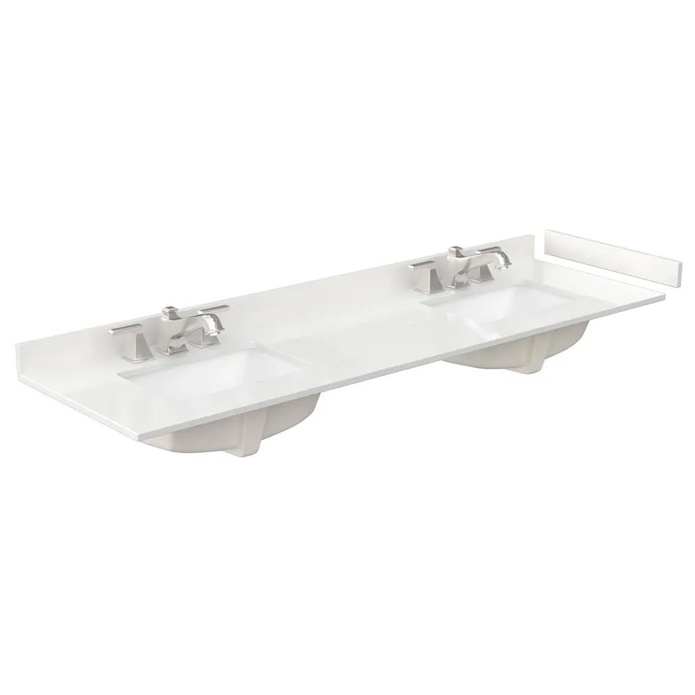 Wyndham Collection Deborah 72-in Dark Gray Double Sink Bathroom Vanity with White Carrara Natural Marble Top, photo 9 of 9