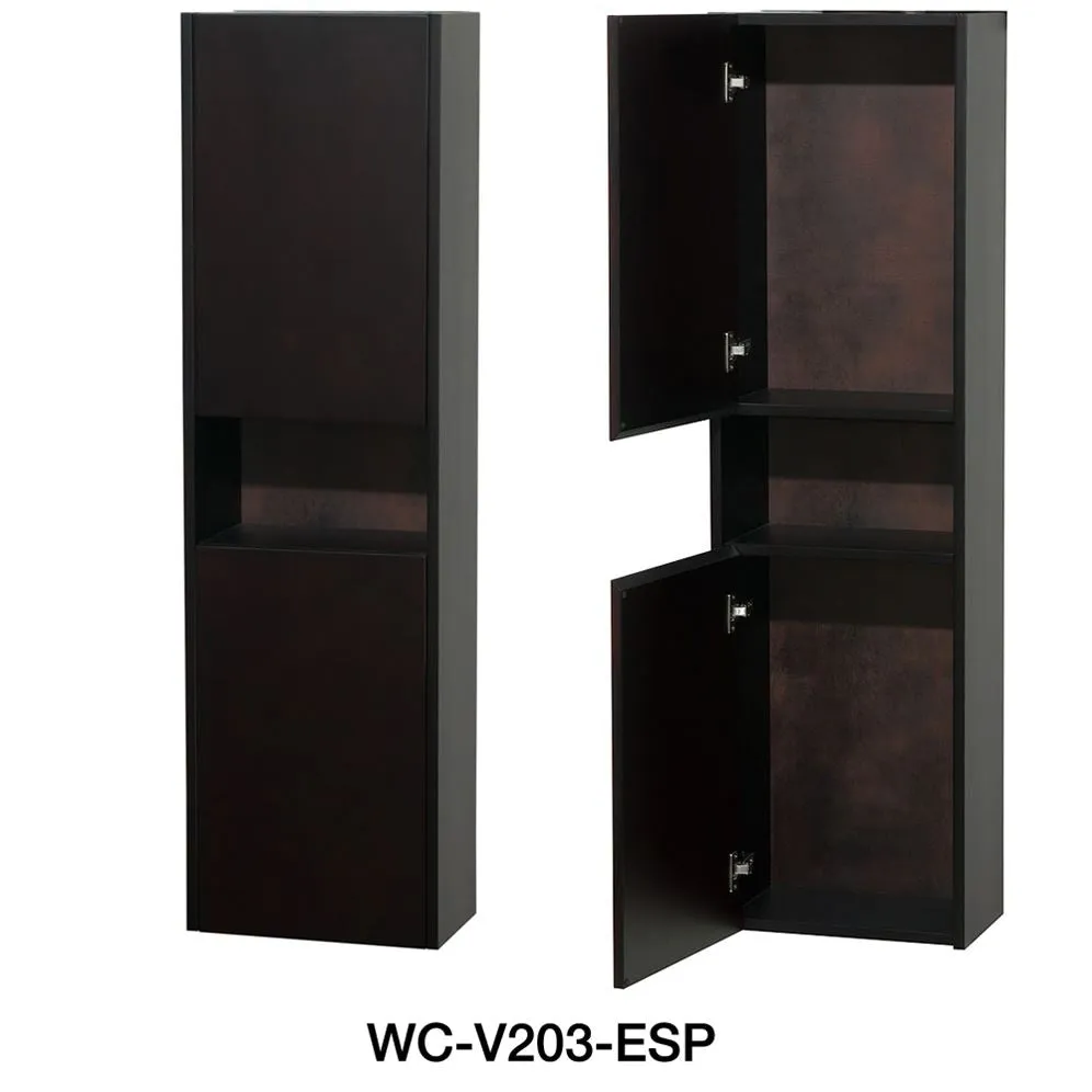 Wyndham Collection Acclaim 60-in Espresso Double Sink Bathroom Vanity with Ivory Natural Marble Top, photo 4 of 8