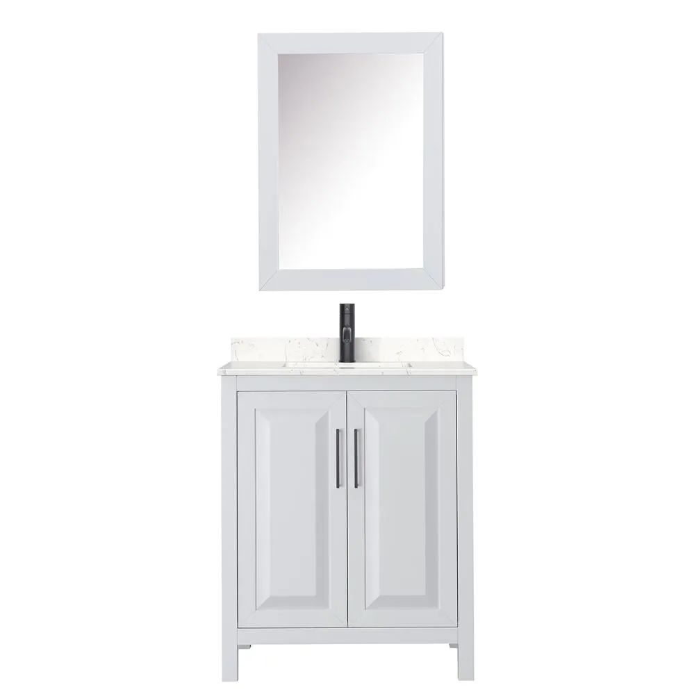 Wyndham Collection Daria 59-in White Bathroom Vanity Cabinet (Mirror Included), photo 6 of 9