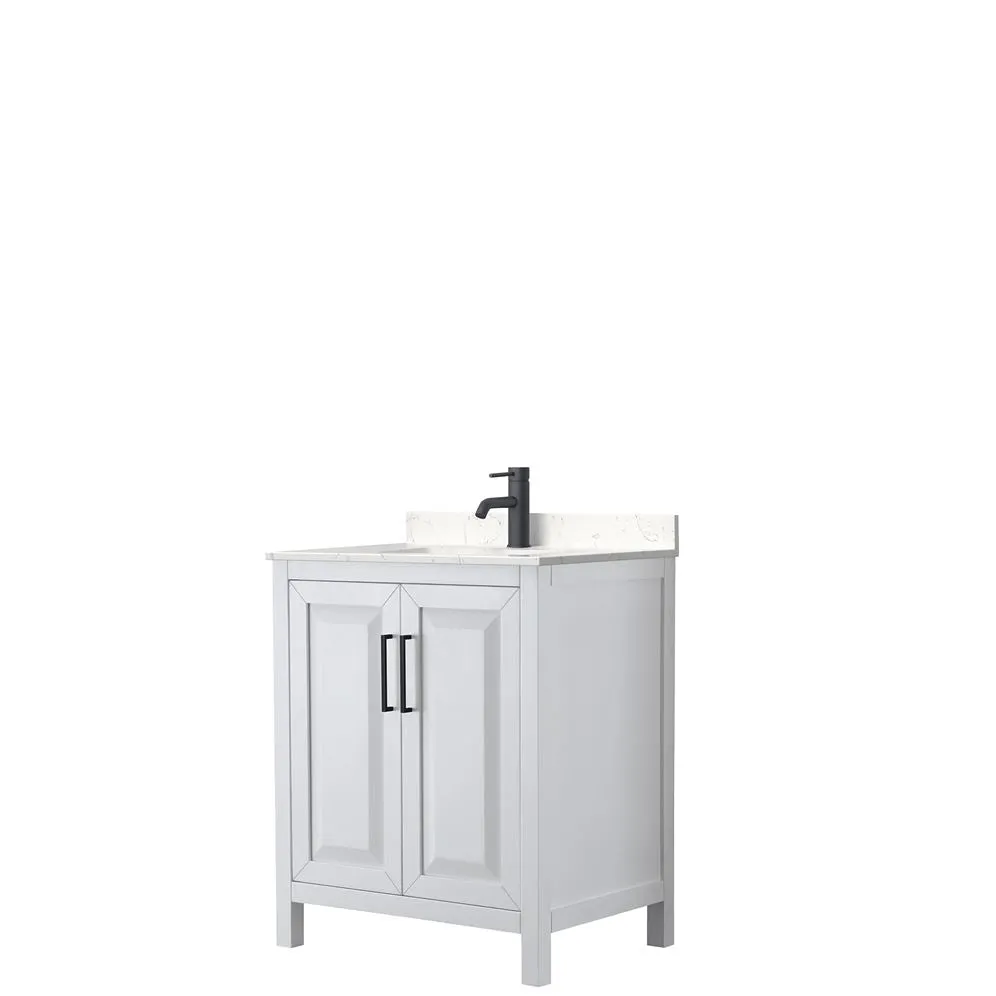 Wyndham Collection Daria 59-in White Bathroom Vanity Cabinet (Mirror Included), photo 8 of 9