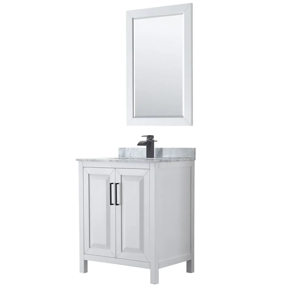 Wyndham Collection Daria 59-in White Bathroom Vanity Cabinet (Mirror Included), photo 9 of 9