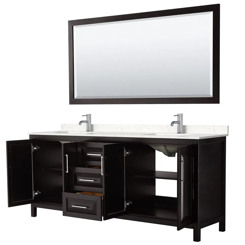 Wyndham Collection Daria 78.75-in Dark Espresso Bathroom Vanity Cabinet, photo 4 of 9