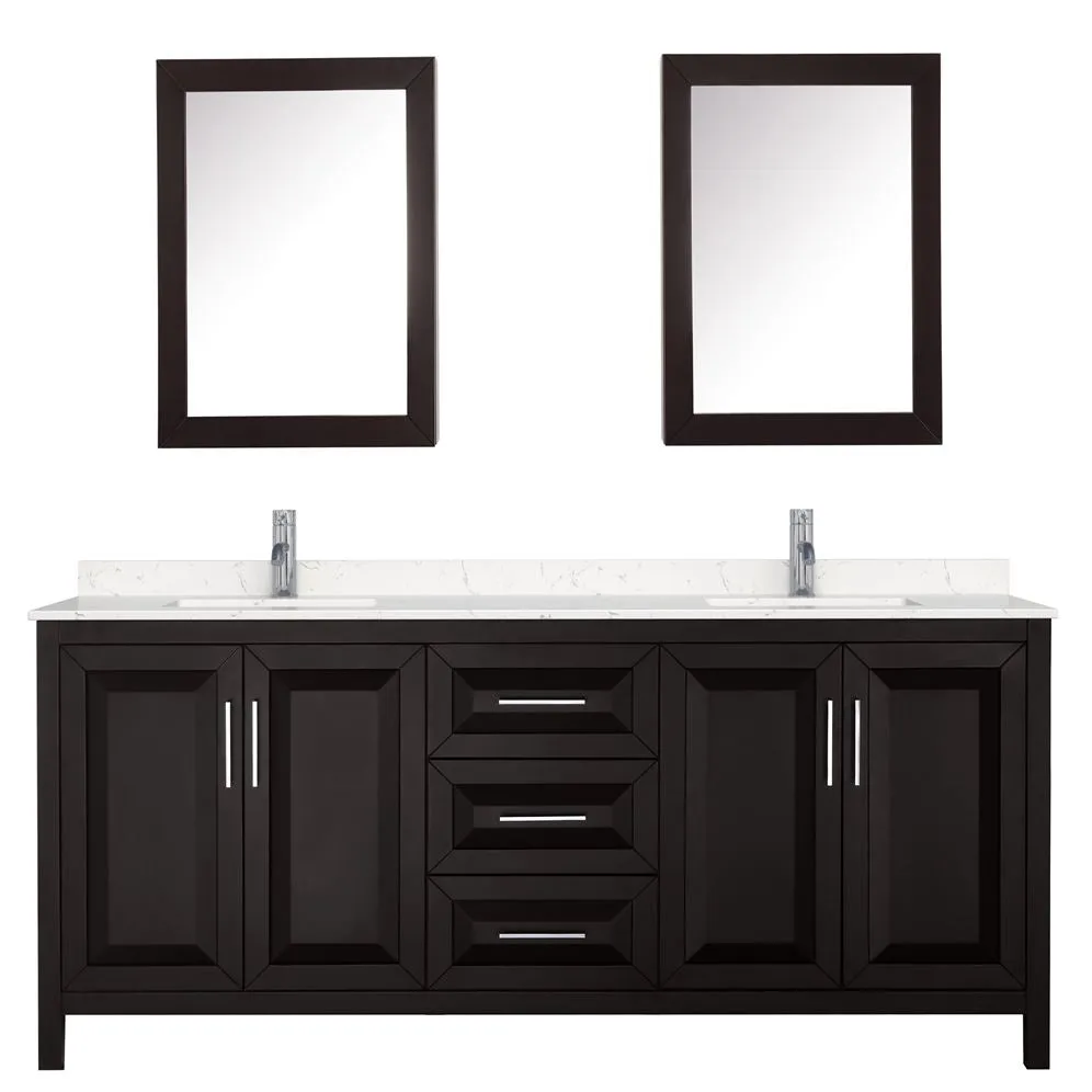 Wyndham Collection Daria 78.75-in Dark Espresso Bathroom Vanity Cabinet, photo 8 of 9