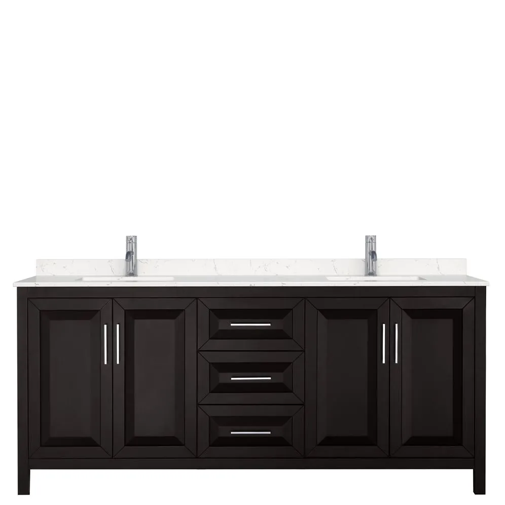 Wyndham Collection Daria 78.75-in Dark Espresso Bathroom Vanity Cabinet, photo 9 of 9