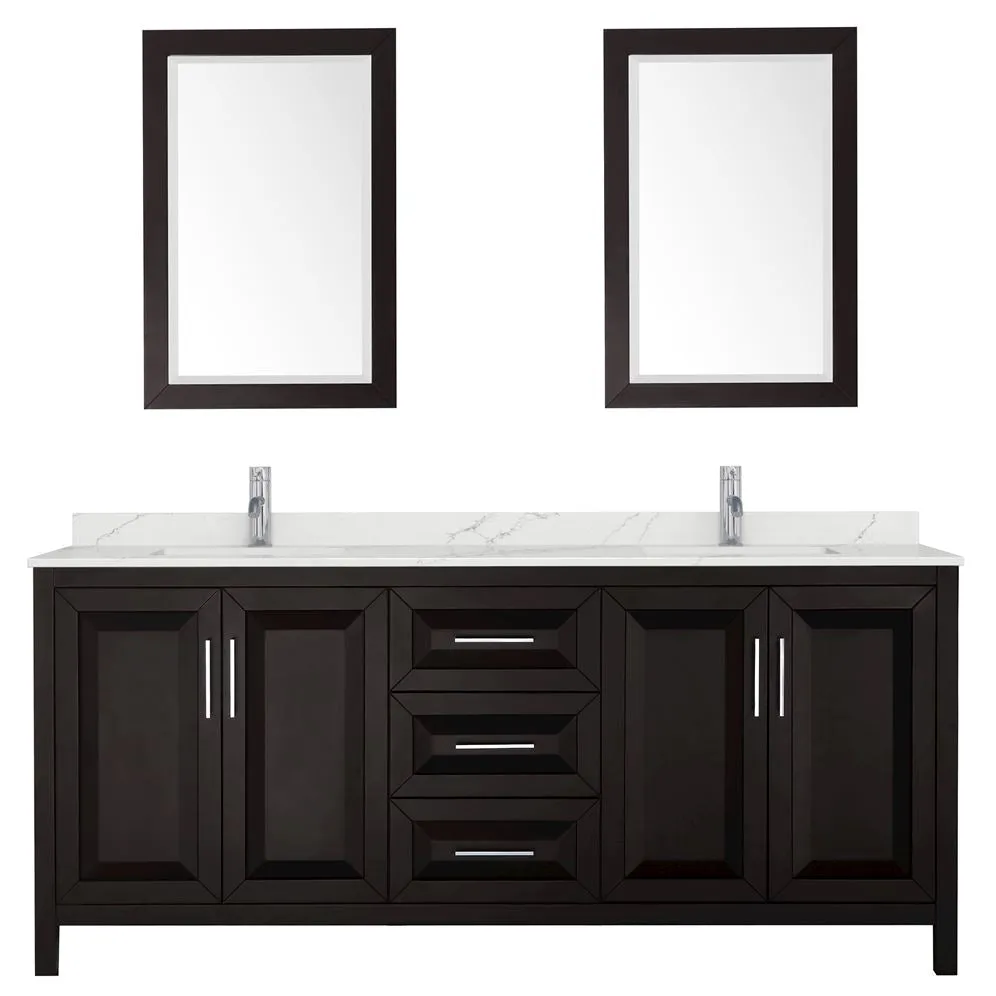 Wyndham Collection Daria 78.75-in Dark Espresso Bathroom Vanity Cabinet, photo 3 of 9