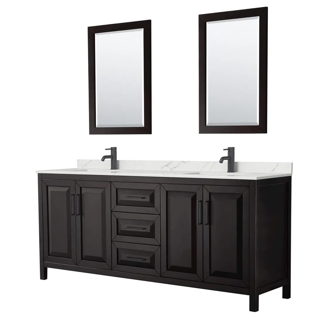 Wyndham Collection Daria 78.75-in Dark Espresso Bathroom Vanity Cabinet, photo 2 of 9