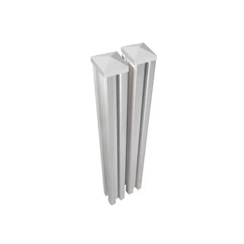 6 ft × 4.5 in × 4.5 in Premium Vinyl Fence Posts with Caps (2-Pack)