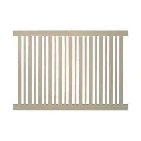 Sarasota 4 ft high · 8 ft wide Khaki Vinyl Pool Fence Panel