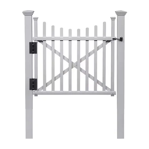 3-1/2 ft high · 3-1/2 ft wide White Vinyl Manchester Fence Gate Kit with Posts and Hardware