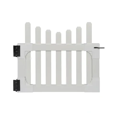 3.5 ft wide · 3 ft high All American Vinyl Picket Fence Gate with Stainless Steel Hardware