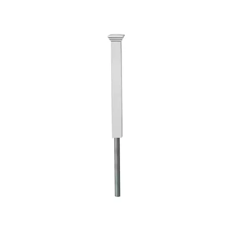 No-Dig 2 × 3.5 × 42 in Vinyl All American Finishing Fence Post with Anchor and Cap