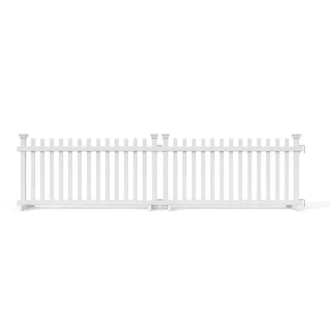 Portable Puppy 2 × 4 ft White Vinyl Fence Panel Kit (2 Pack)