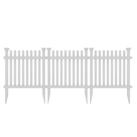 Roger Rabbit 2 × 2 ft White Picket Vinyl Fence Panel Kit (3 Pack)