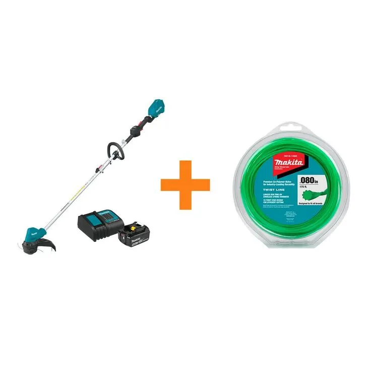 Makita 18-Volt LXT Lithium-Ion Brushless Cordless String Trimmer Kit with bonus 0.080 in. x 175 ft. Twisted Trimmer Line, photo 3 of 11