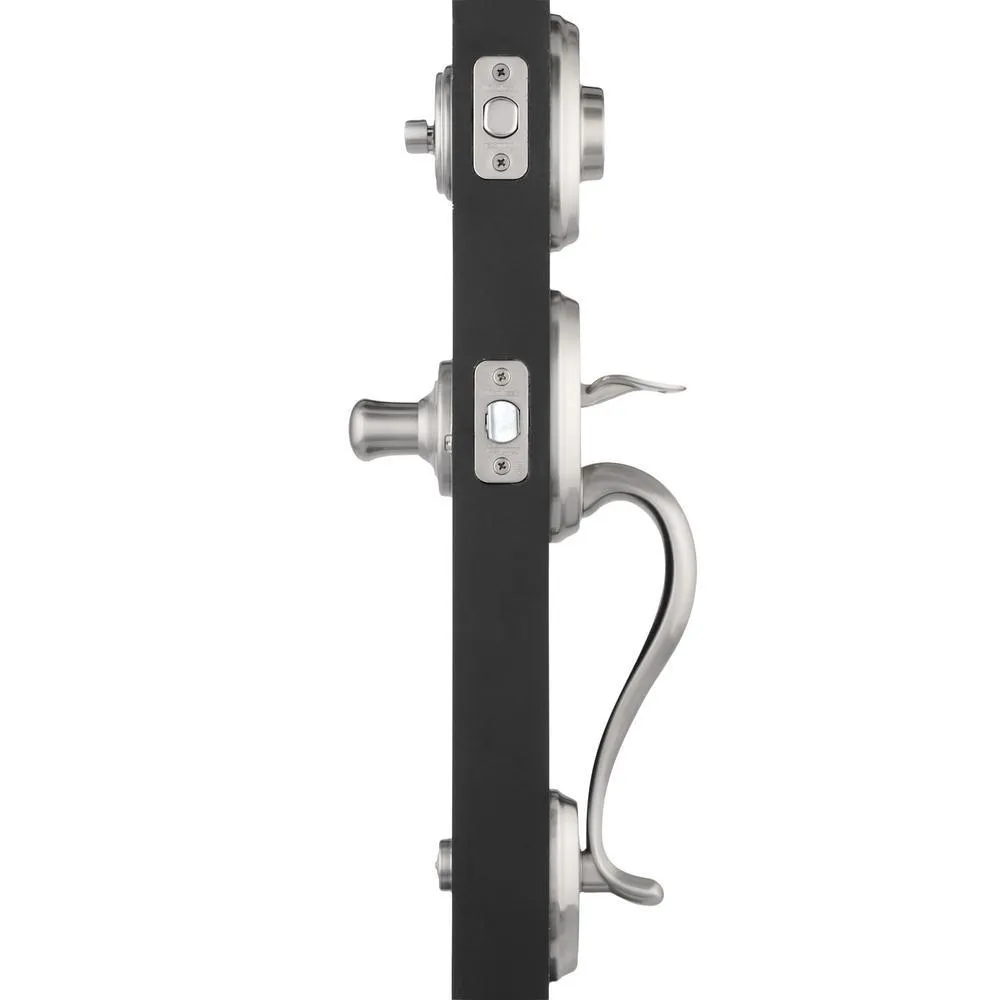 Shelburne Satin Nickel Single Cylinder Door Handleset with Tustin Door Lever Featuring SmartKey Security, photo 4 of 6