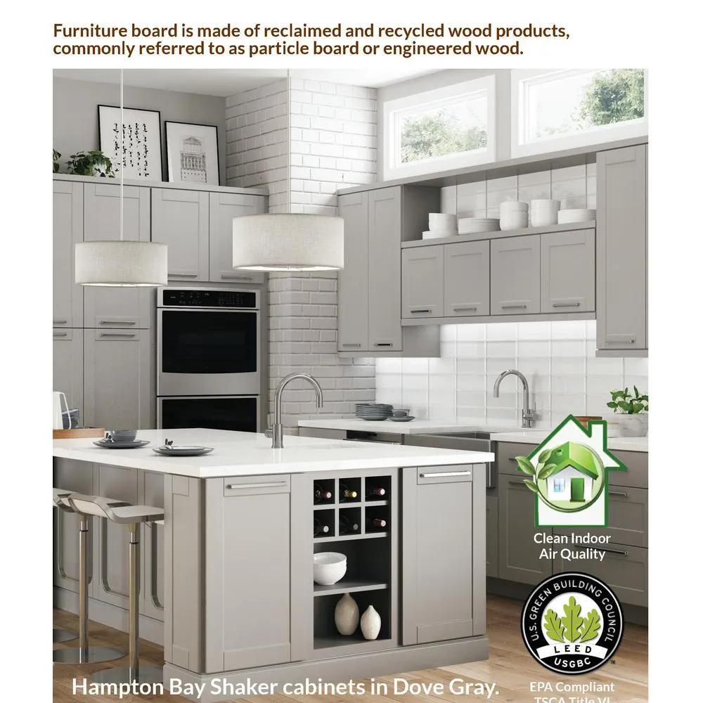 Shaker Assembled 18x34.5x24 in. Drawer Base Kitchen Cabinet with Ball-Bearing Drawer Glides in Satin White, photo 5 of 20