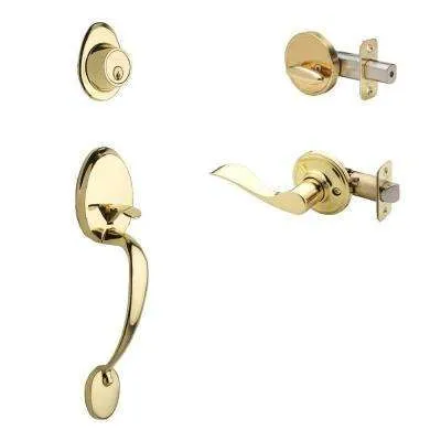 Elegance Single Cylinder Oil-Rubbed Bronze Right-Hand Philbrook Door Handleset with Bordeau Lever