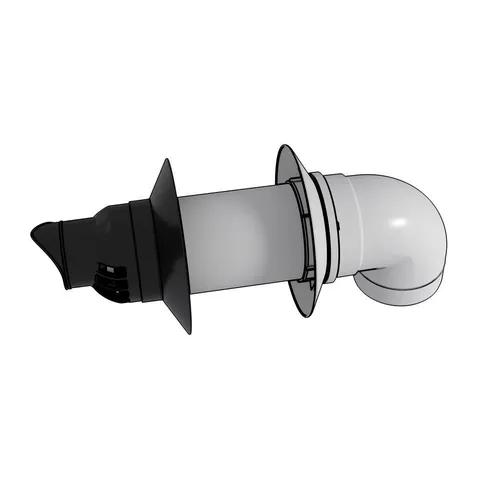 3 in. / 5 × 21 in Plastic Condensing Horizonatal Termination Vent Kit for Rinnai SE and SE+ Tankless Water Heaters