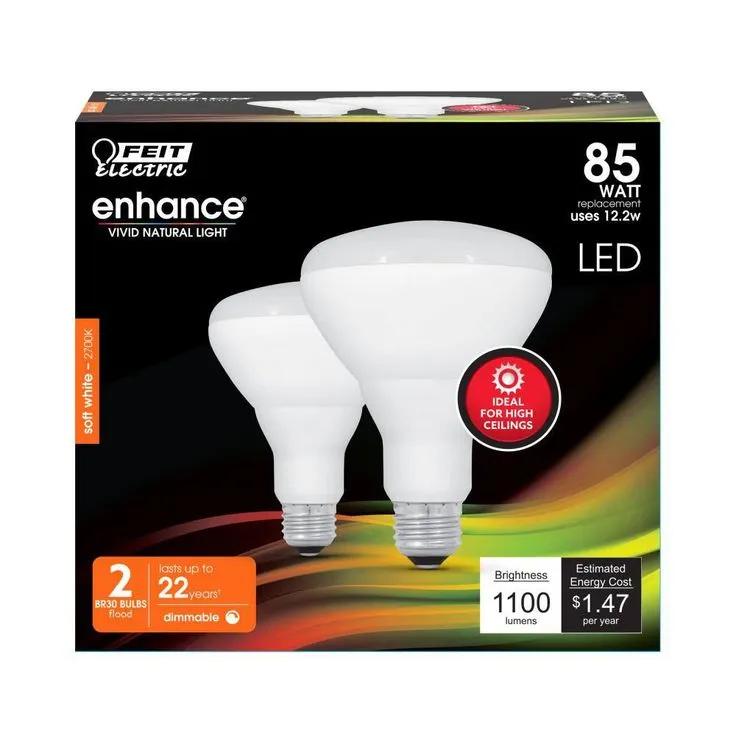 Feit Electric 85-Watt Equivalent BR30 Dimmable CEC Title 20 Compliant LED ENERGY STAR 90+ CRI Flood Light Bulb, Soft White (24-Pack), photo 6 of 9