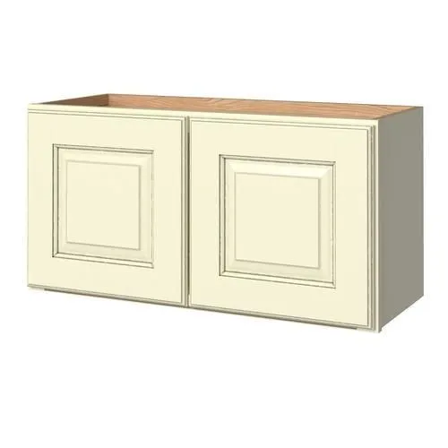allen + roth Annscroft 30-in W x 15.125-in H x 12-in D Hazelnut Maple Door Wall Semi-Custom Cabinet, photo 3 of 7