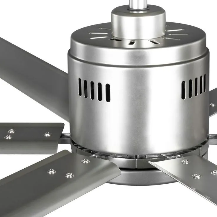 Hubbell Industrial 72 in. Indoor/Outdoor Nickel Dual Mount Ceiling Fan with Wall Control, photo 6 of 10